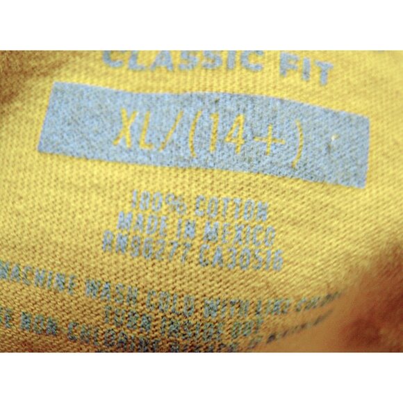 Vans Off the Wall Vibrations XL T-Shirt Classic Fit Yellow Large Graphic Skater - Picture 8 of 8